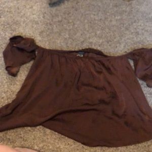 Off the shoulder silk top